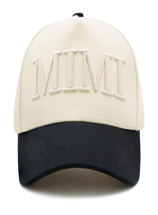 HAFOUXIGM Mimi Trucker Hat for Grandma, Christmas Birthday Gifts for Mimi, Adjustable Embroidered Vintage Two-Tone Baseball Cap for Grandma - Image 1